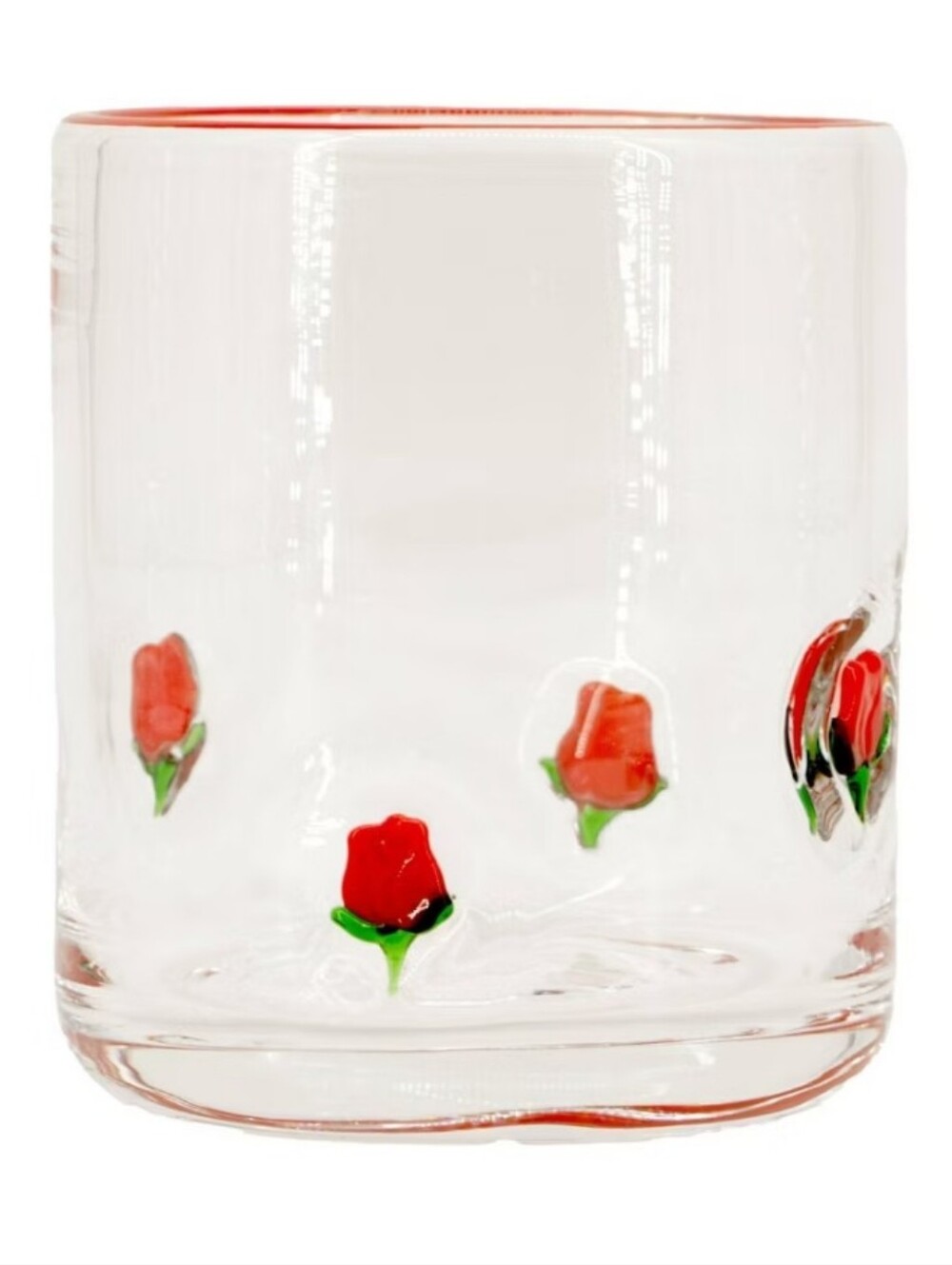 NWT Madison Home 16 fl oz Icon Glass Tumbler Roses
